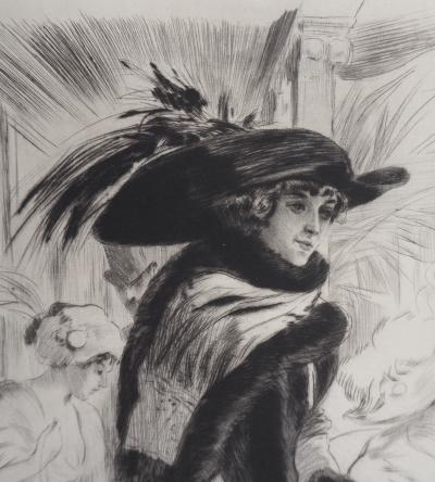 Alméry LOBEL-RICHE : Femme en noir - Gravure Originale Signée 2