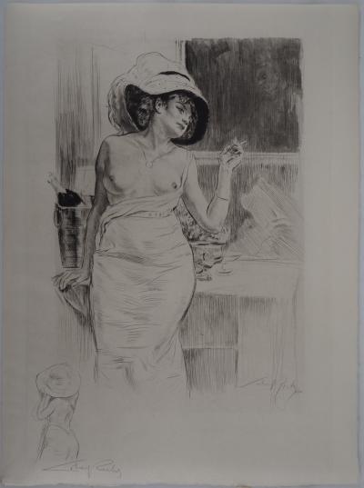 Alméry LOBEL-RICHE - Femme à la fenêtre - Gravure Originale Signée 2