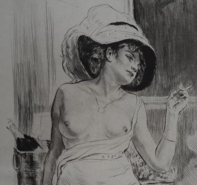 Alméry LOBEL-RICHE - Femme à la fenêtre - Gravure Originale Signée 2