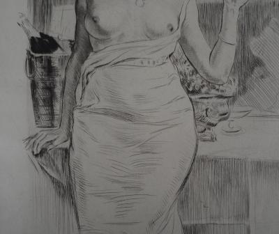 Alméry LOBEL-RICHE - Femme à la fenêtre - Gravure Originale Signée 2
