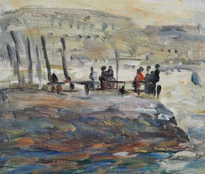 Jean-Jacques RENÉ : Voiliers au Havre - Huile sur toile signée 2