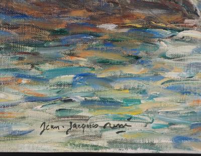 Jean-Jacques RENÉ : Voiliers au Havre - Huile sur toile signée 2