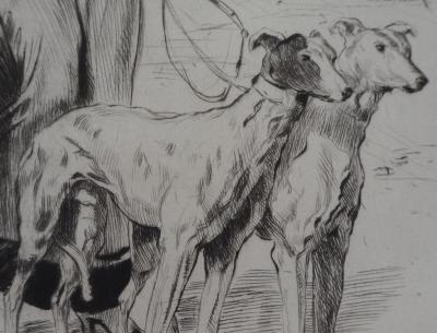 Alméry LOBEL-RICHE : La promenade des chiens - Gravure Originale Signée 2