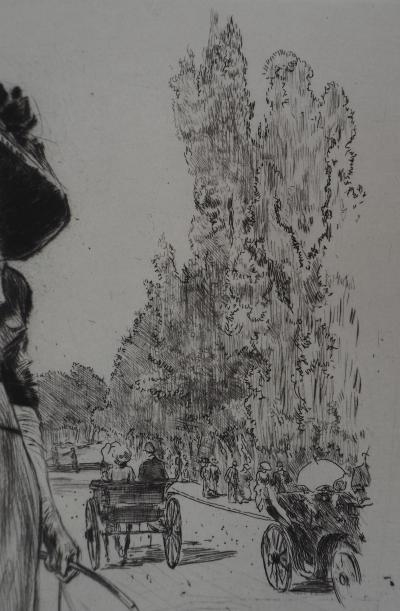 Alméry LOBEL-RICHE : La promenade des chiens - Gravure Originale Signée 2