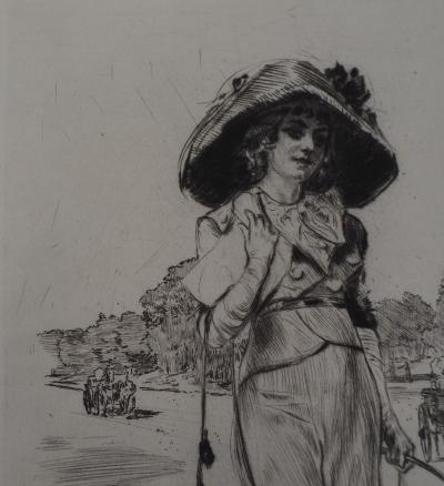 Alméry LOBEL-RICHE : La promenade des chiens - Gravure Originale Signée 2