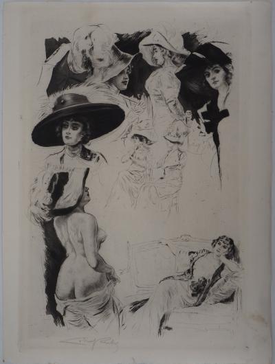 Alméry LOBEL-RICHE - Composition of women, original engraving 2