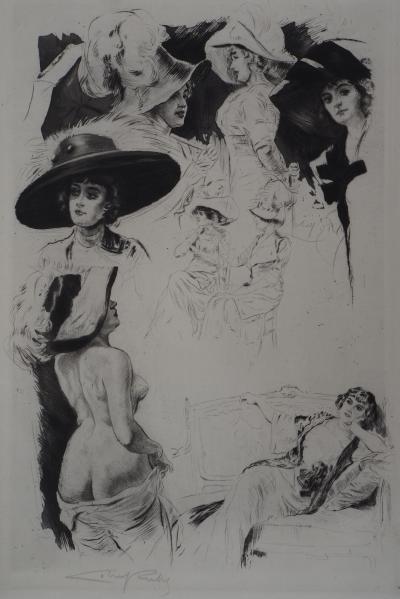 Alméry LOBEL-RICHE : Composition de femmes - Gravure Originale Signée 2