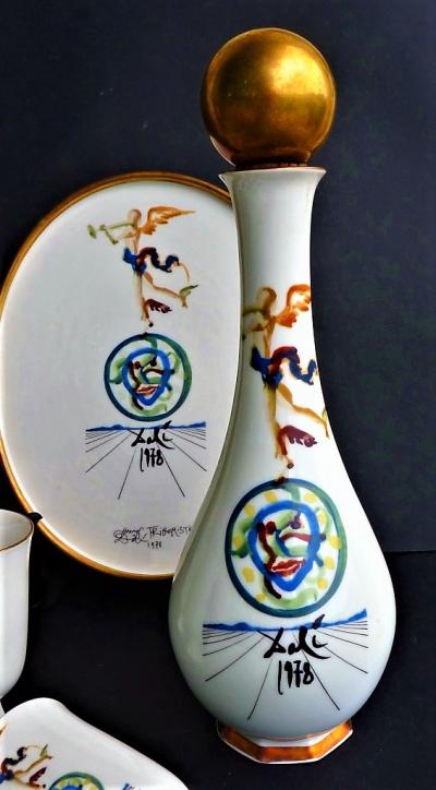 Salvador DALI - Service à Vin Porcelaine et Or 24k signé et numéroté 2