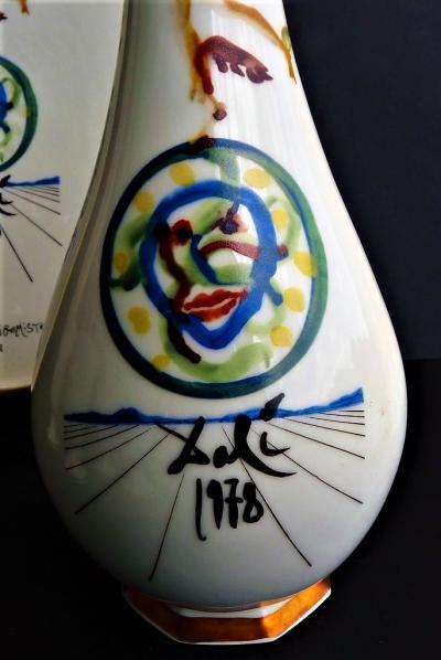 Salvador DALI - Service à Vin Porcelaine et Or 24k signé et numéroté 2