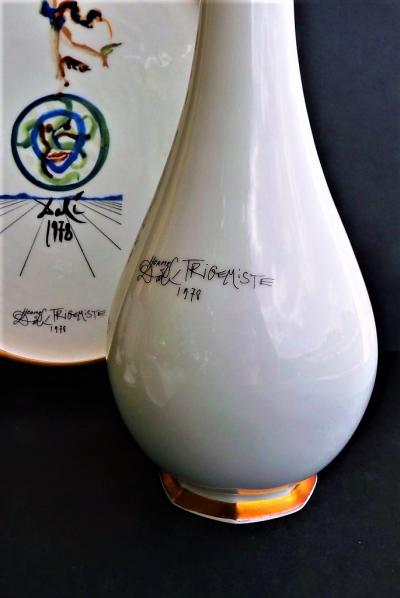 Salvador DALI - Service à Vin Porcelaine et Or 24k signé et numéroté 2