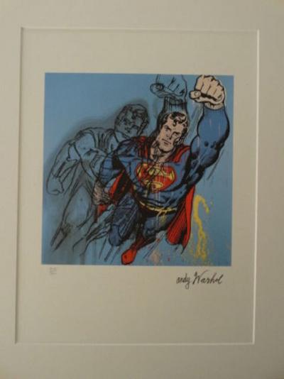Andy WARHOL - Superman - Lithographie signée et numérotée à la main
