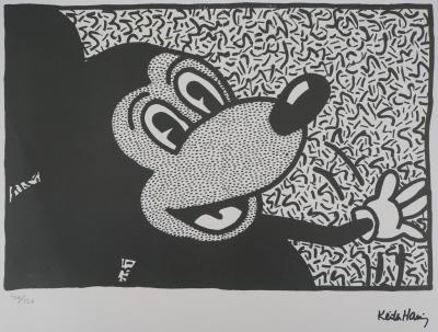 Keith HARING: Happy Mickey - Sérigraphie signé et numérotée 2