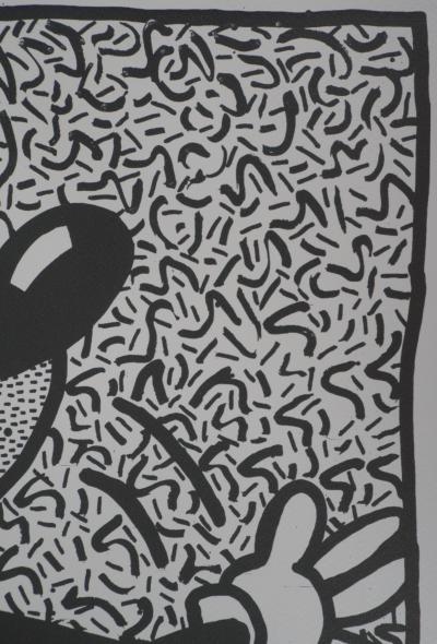 Keith HARING: Happy Mickey - Sérigraphie signé et numérotée 2