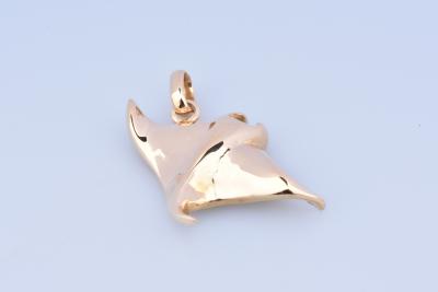 Précieux pendentif raie des mer en or 18 carat (750 millièmes) 2