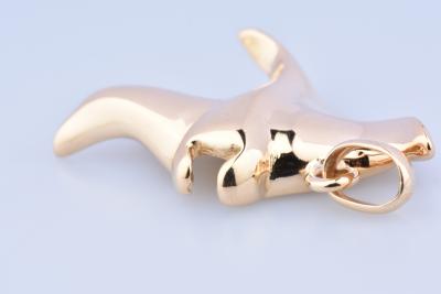 Précieux pendentif raie des mer en or 18 carat (750 millièmes) 2