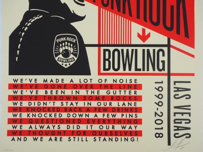 Shepard FAIREY (OBEY) : Punk Rock Bowling - Sérigraphie originale signée 2