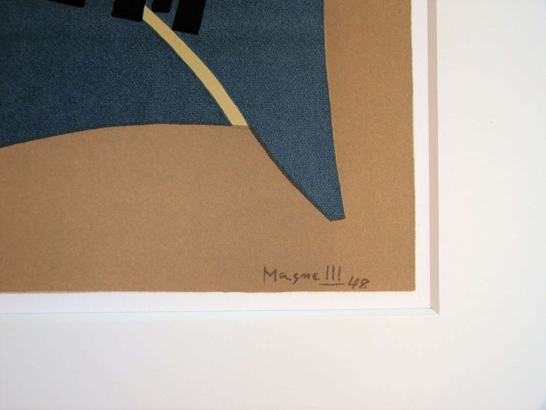 Affiche Originale Alberto Magnelli Lithographie Mourlot 1970 - État Parfait, Art Abstrait Français