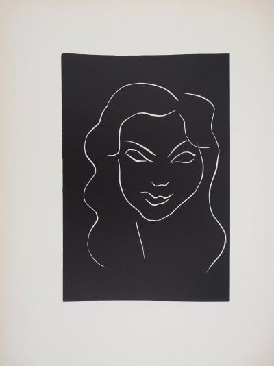Henri MATISSE - Modèle aux cheveux longs, 1943 - Linogravure originale 2