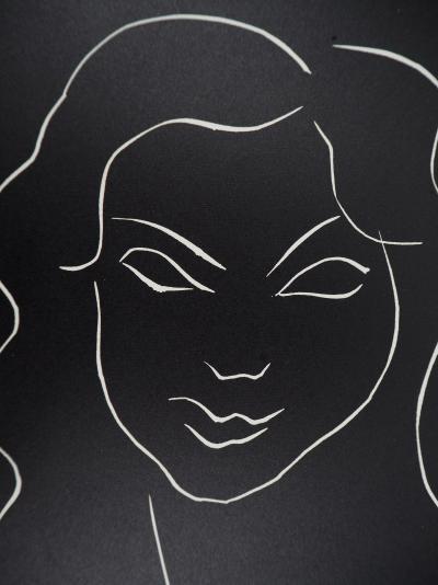 Henri MATISSE - Modèle aux cheveux longs, 1943 - Linogravure originale 2