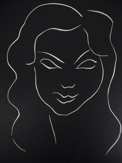 Henri MATISSE - Modèle aux cheveux longs, 1943 - Linogravure originale 2