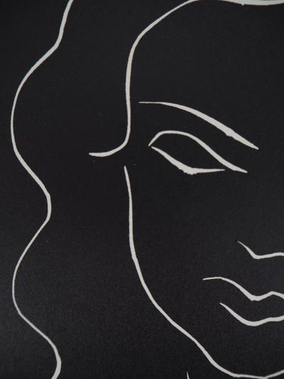 Henri MATISSE - Modèle aux cheveux longs, 1943 - Linogravure originale 2