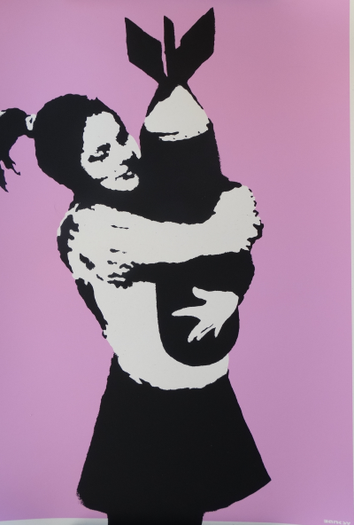 BANKSY (1974) (d’après) - Bomb Hugger 2003, sérigraphie signée 2