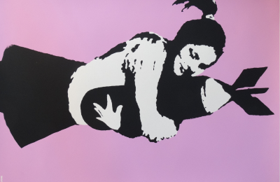 BANKSY (1974) (d’après) - Bomb Hugger 2003, sérigraphie signée 2