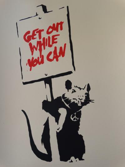 BANKSY (1974) (after) - Get out while you can, 2004, signed silkscreen 2