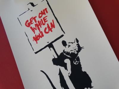 BANKSY (1974) (after) - Get out while you can, 2004, signed silkscreen 2