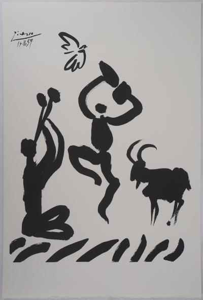 Pablo PICASSO (d’après) : La danse des faunes - Lithographie Signée 2