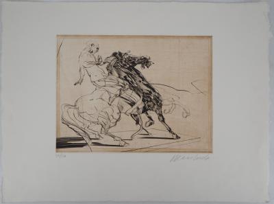 Claude WEISBUCH : Le cavalier audacieux - Gravure Originale Signée 2