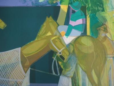 Camille HILAIRE : Jockeys et chevaux de course - Lithographie Originale Signée 2