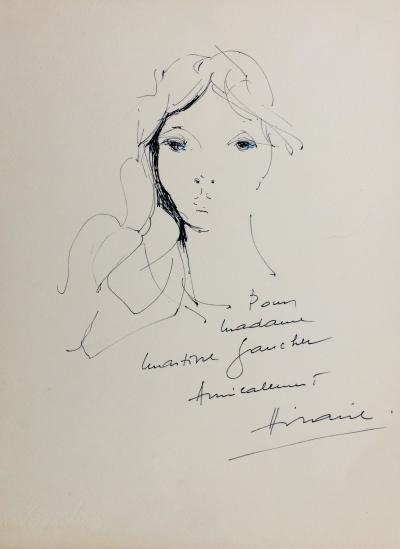 Camille HILAIRE - Portrait, 1972 - Dessin original signé 2