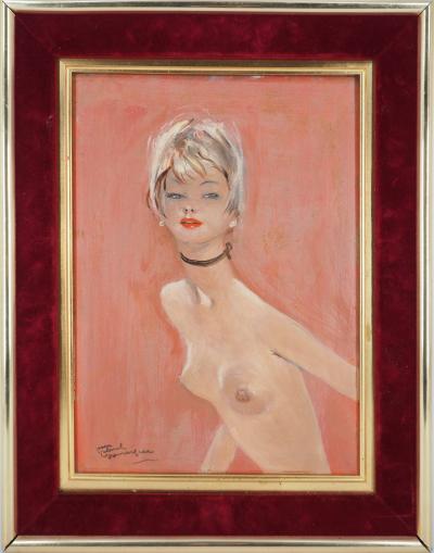 Jean-Gabriel DOMERGUE : Annette - Huile sur isorel Signée 2