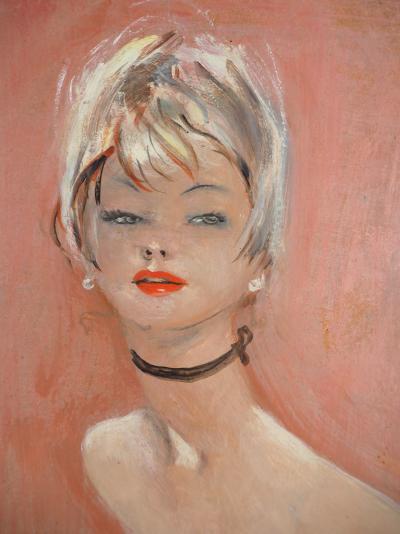 Jean-Gabriel DOMERGUE : Annette - Huile sur isorel Signée 2