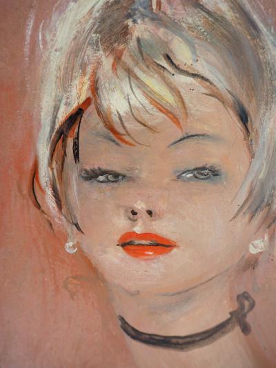 Jean-Gabriel DOMERGUE : Annette - Huile sur isorel Signée 2