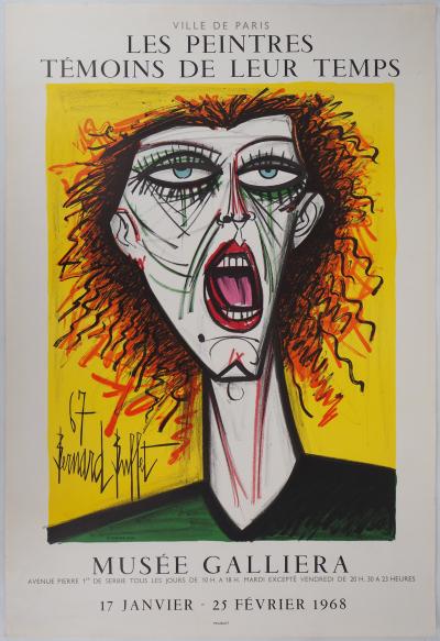 Bernard BUFFET : Le cri du clown, 1968 - Affiche lithographique 2