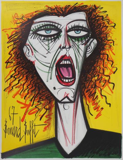 Bernard BUFFET : Le cri du clown, 1968 - Affiche lithographique 2