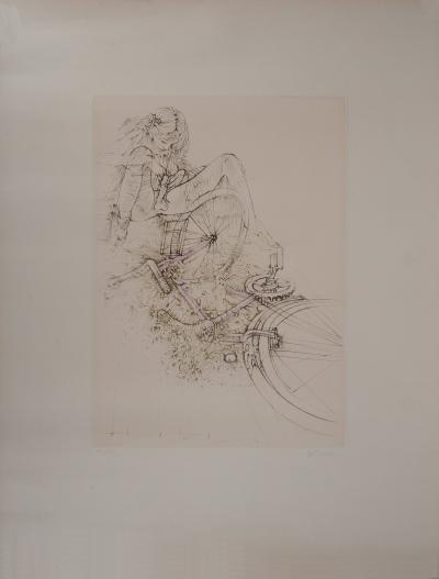 Hans Bellmer (1902-1975) - Fillette à vélo, gravure originale signée 2
