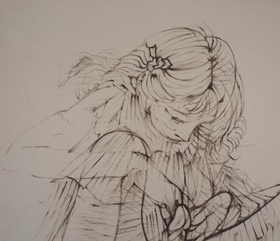 Hans Bellmer (1902-1975) - Fillette à vélo, gravure originale signée 2