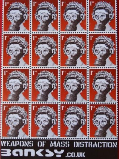 Banksy - Weapons of Mass Distraction, Strip of 16 stamps 2