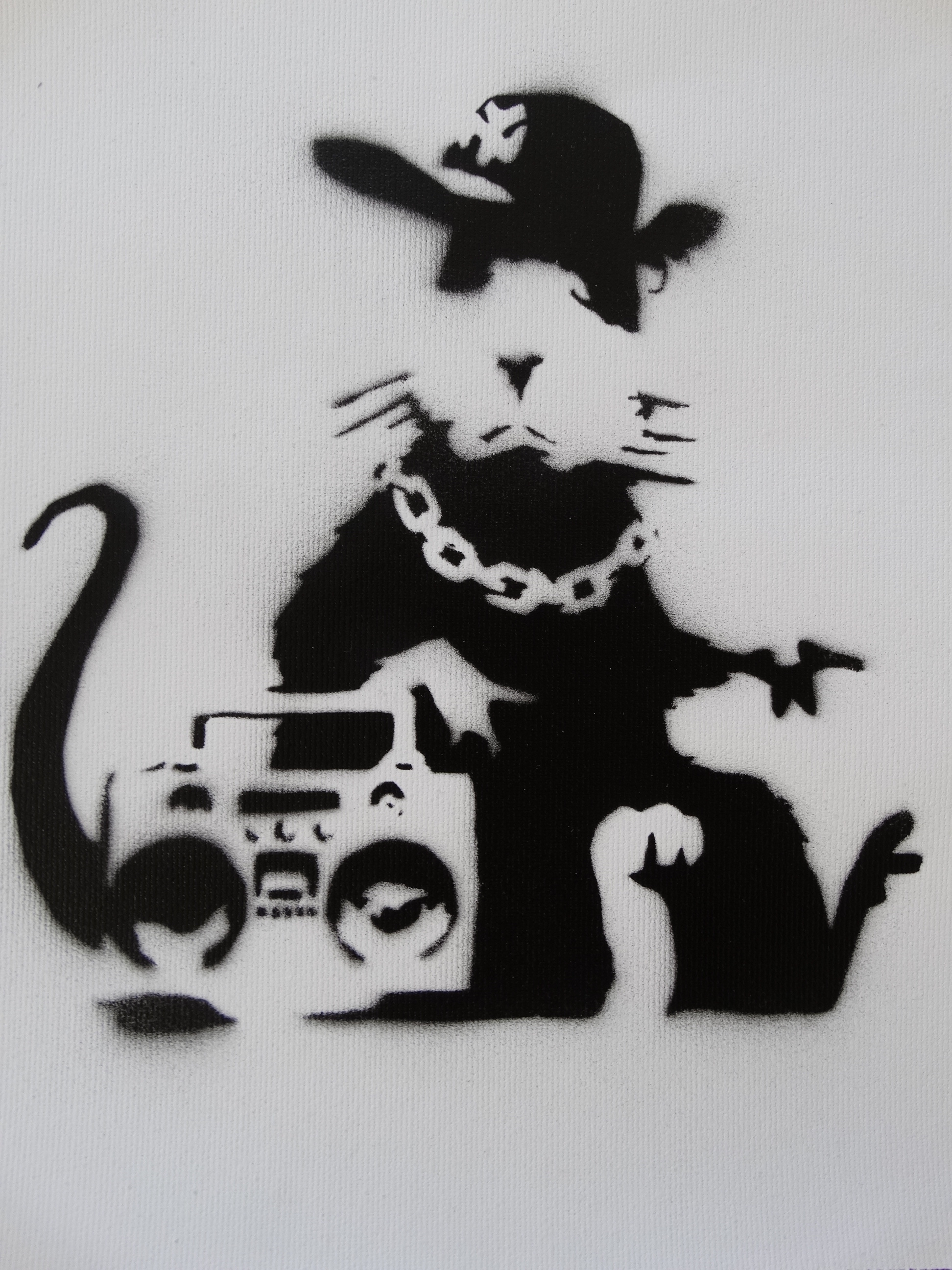 BANKSY Banksy, Spray Paint Stencil on Canvas Original Dismaland