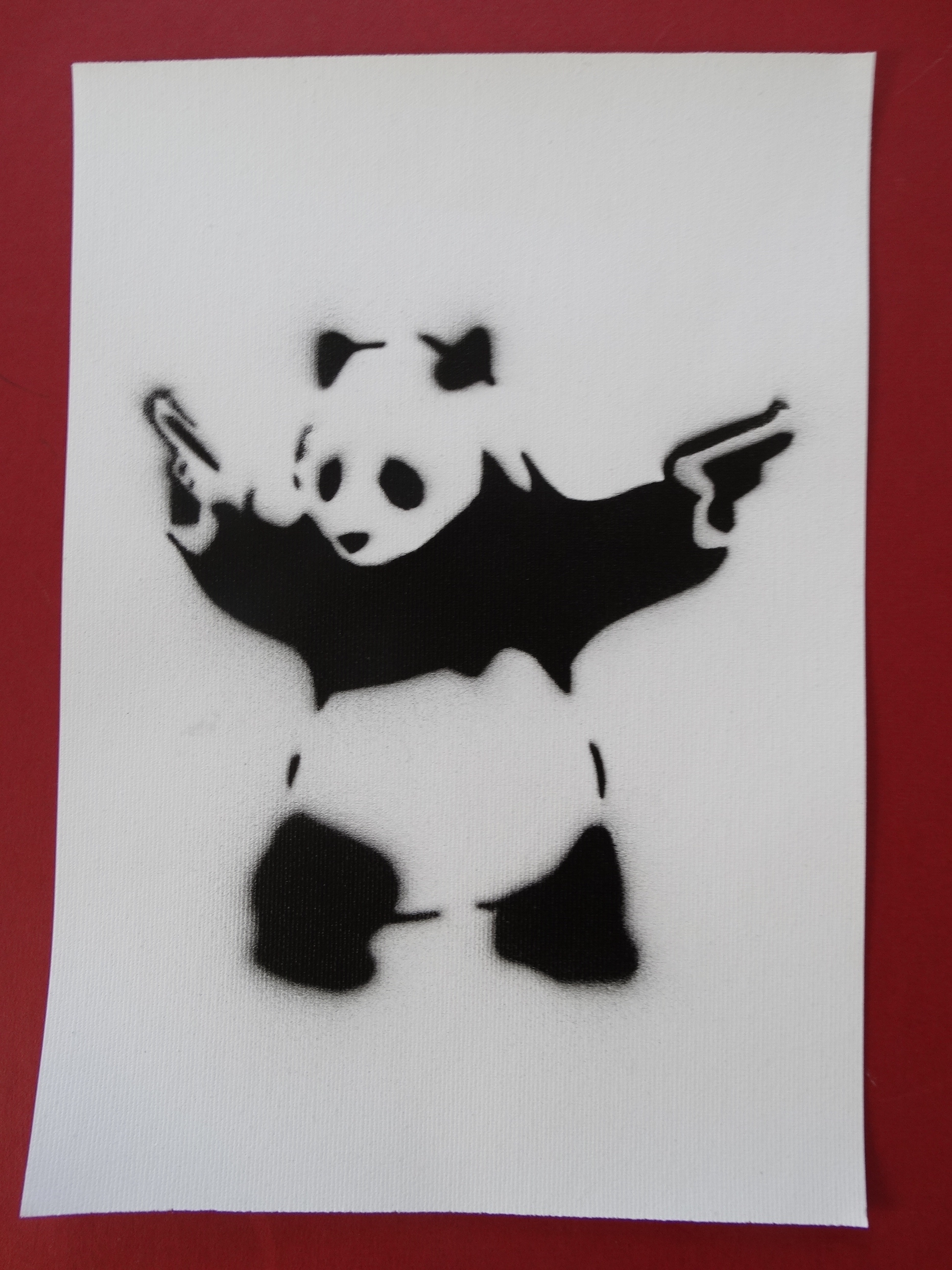 BANKSY Banksy, Spray Paint Stencil on Canvas Original Dismaland