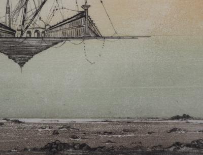 Bernard LOUEDIN : L’île volante - Gravure Originale Signée 2