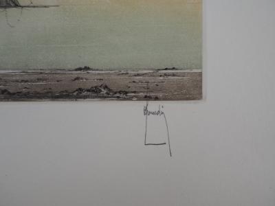 Bernard LOUEDIN : L’île volante - Gravure Originale Signée 2