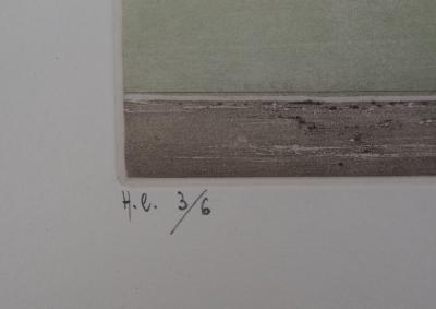 Bernard LOUEDIN : L’île volante - Gravure Originale Signée 2