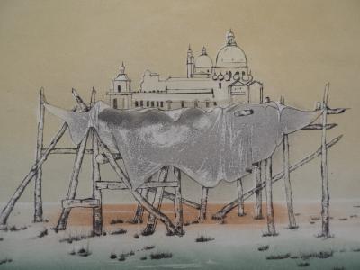 Bernard LOUEDIN : Venise sur pilotis - Gravure Originale Signée 2