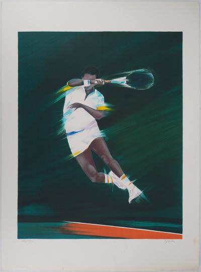 Victor SPAHN : Tennisman - Lithographie Originale Signée 2