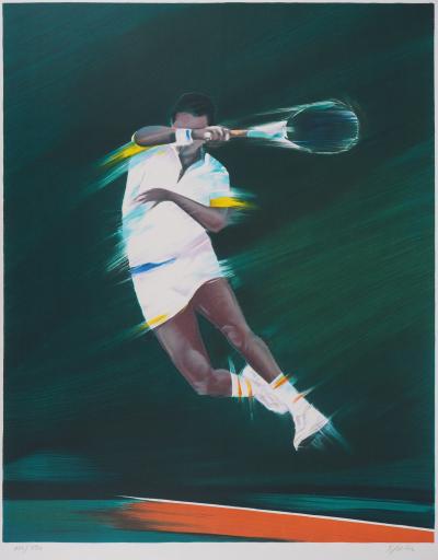 Victor SPAHN : Tennisman - Lithographie Originale Signée 2