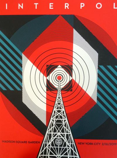 Shepard FAIREY (OBEY) : Interpol - Sérigraphie originale signée 2
